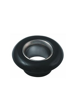 Ecubier rond plast noir 11mm