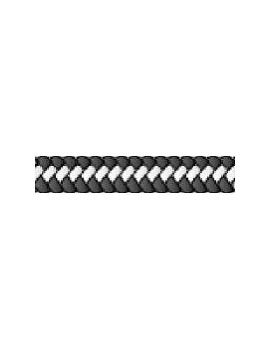 Drisse pré-étiré 24F Ø6mm blanc/fils noirs