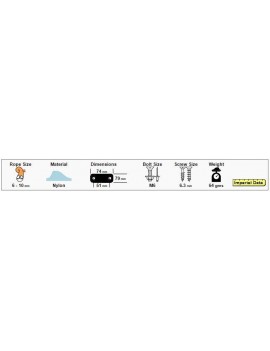 ClamCleat nylon noir 10mm CL202