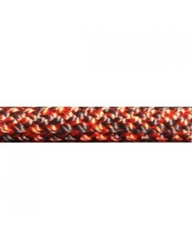 Drisse polyester préétirée Ø6mm chinée noir/rouge