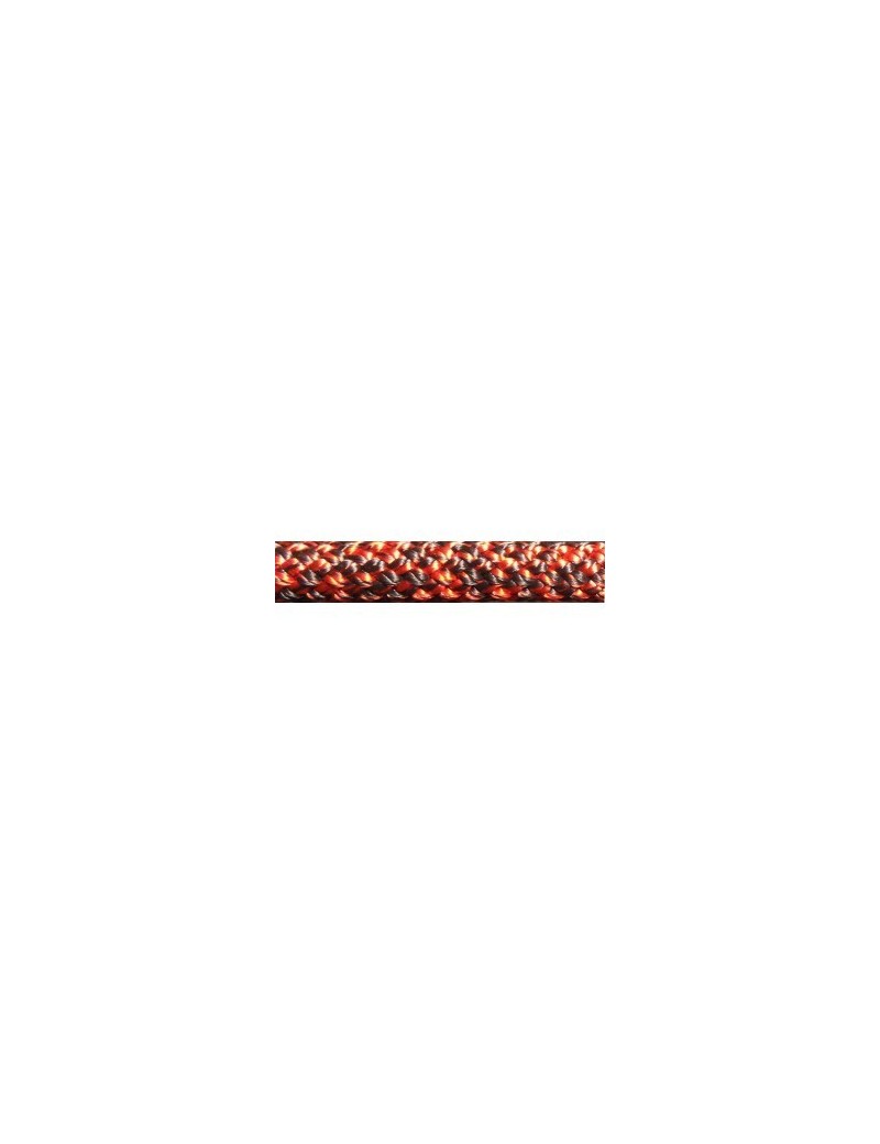 Drisse polyester préétirée Ø6mm chinée noir/rouge Drisse polyester préétirée Ø6mm chinée noir/rouge