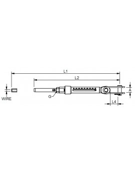 Ridoir gradué pour câble Ø4mm