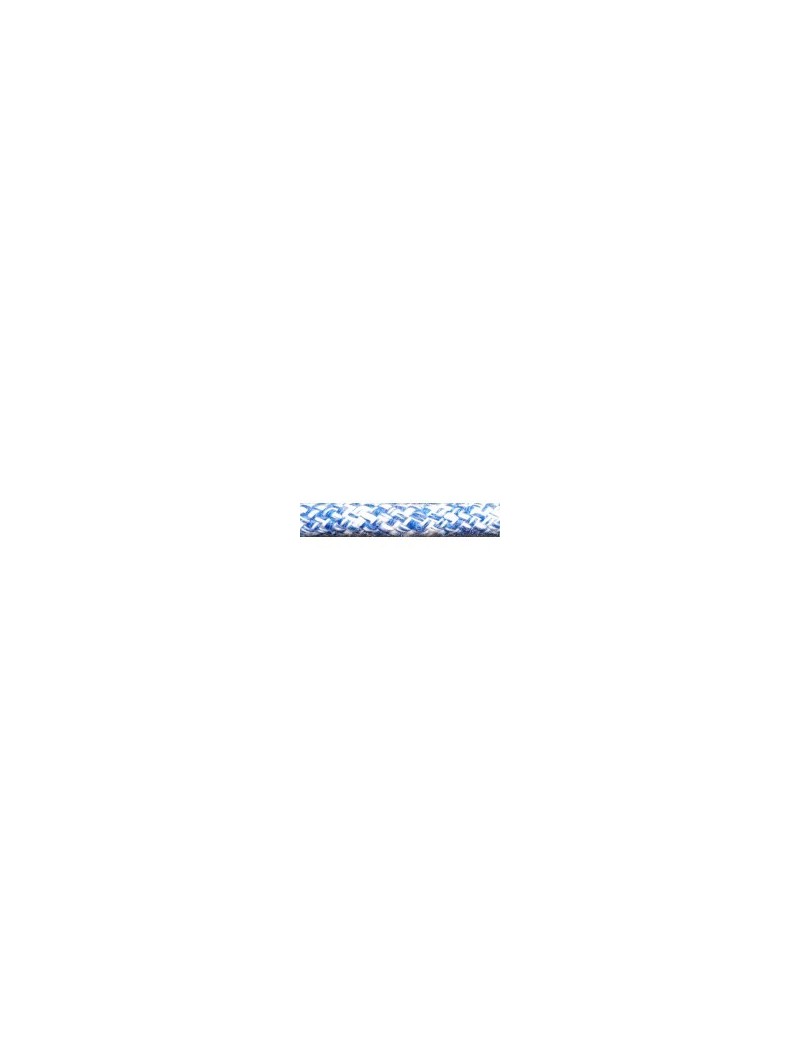 Ecoute polyester préétiré racing Ø8mm chiné blanc/bleu Ecoute polyester préétiré racing Ø8mm chiné blanc/bleu