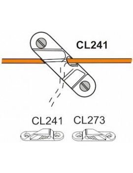 Clam cleat filoir 3-6mm noir