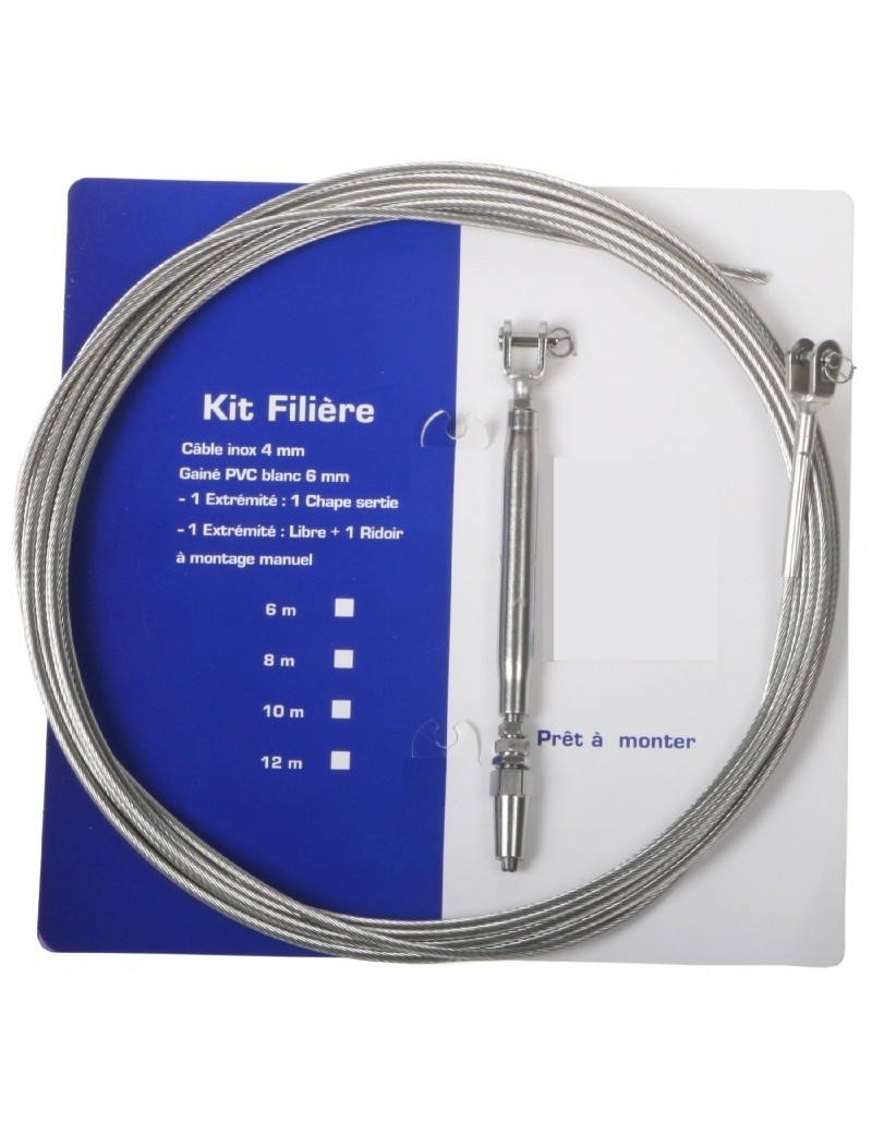 Kit filière non gainé à chape fixe monotoron 1X19 - 6m Kit filière non gainé à chape fixe monotoron 1X19 - 6m
