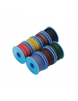 Garcette polyester noir fils vert Ø3mm bobinot10m