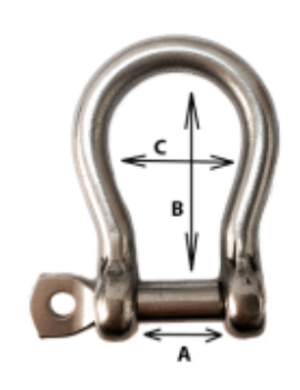 Manille lyre Inox A316 forgée