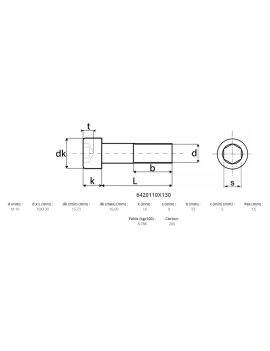 Vis métrique TCHC FP - inox A4