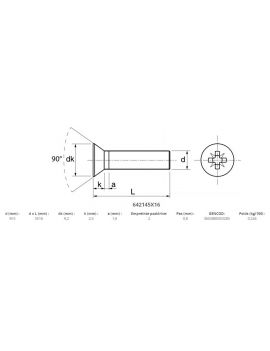 Vis métrique TF Pozi - inox A4