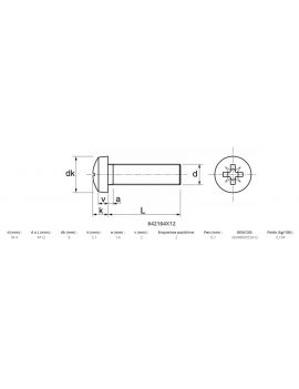 Vis métrique TC pozi - inox A4