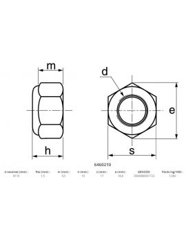 Ecrou frein - inox A4