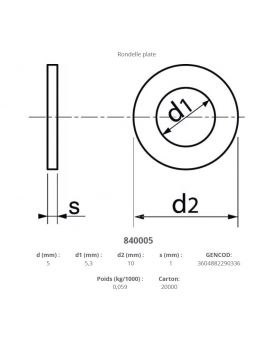 Rondelle polyamide